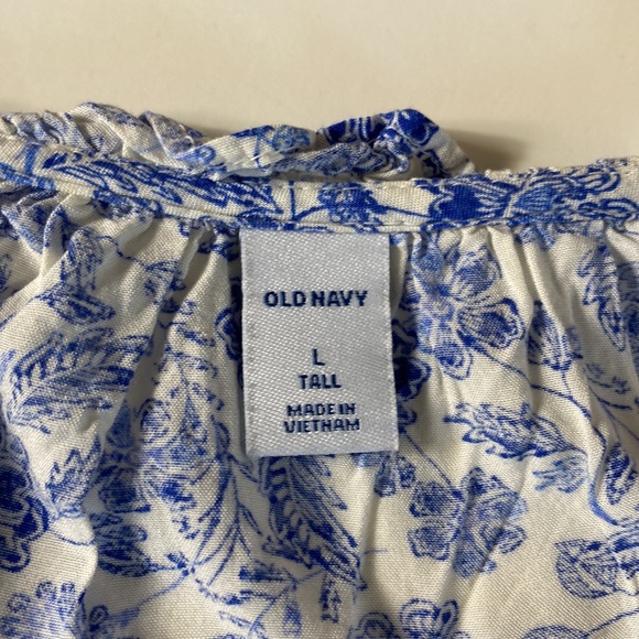 Gifted to PFF-Old Navy top blue and white size Large (tall) - Picture 6 of 8